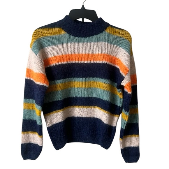 NWT SKFK Alpaca Wool Blend Striped Multicolor Aitza Sweater EU 34 | US 2 - Picture 4 of 15